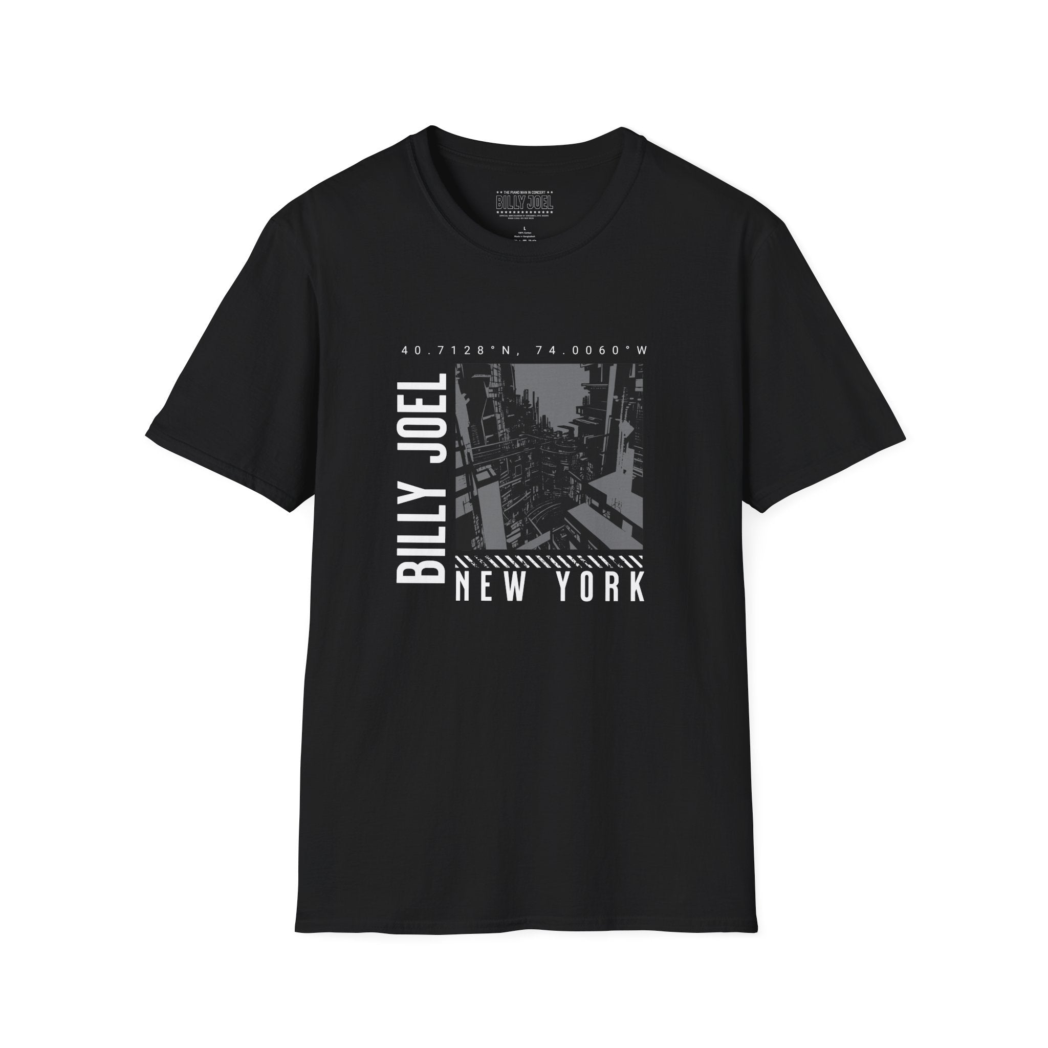 NYC Coordinates Black T-Shirt – Billy Joel Online Store