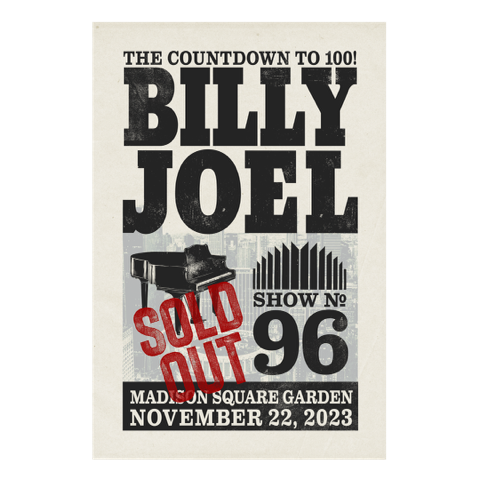 Billy Joel "11-22-23 New York, NY MSG Event" Poster