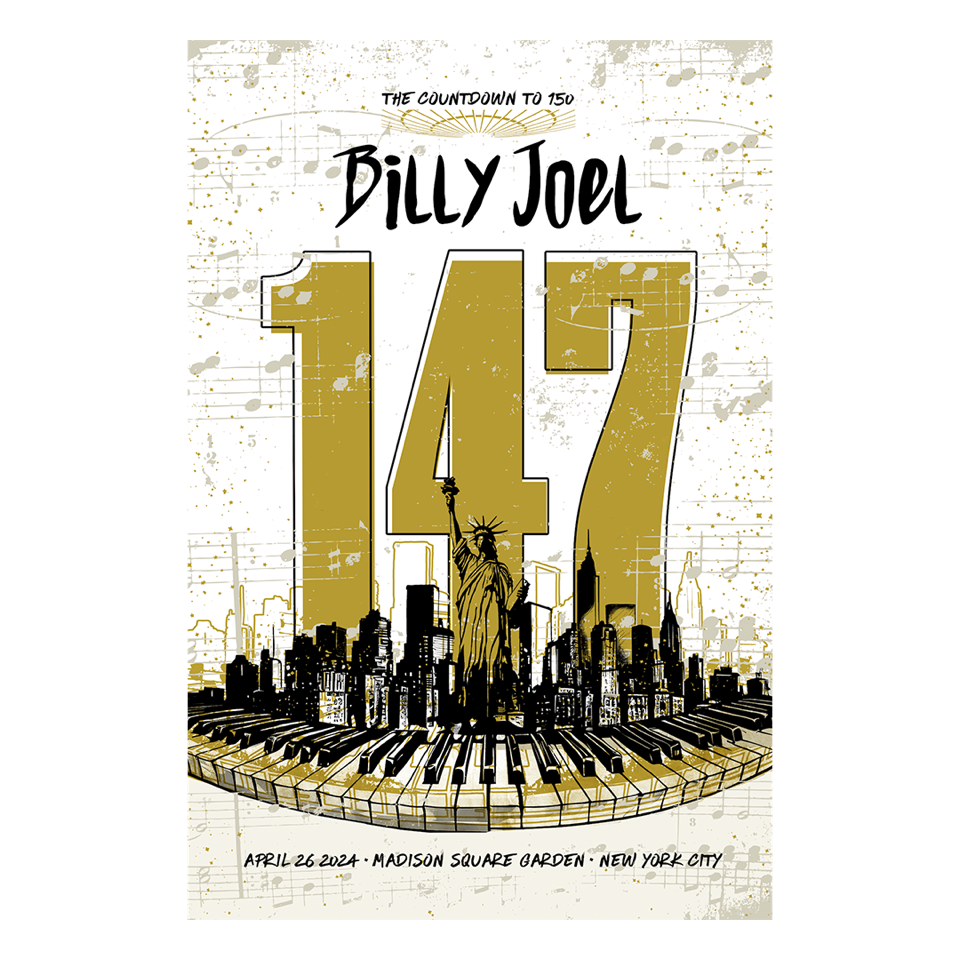 Billy Joel "4-26-24  MSG  New York Event" Poster