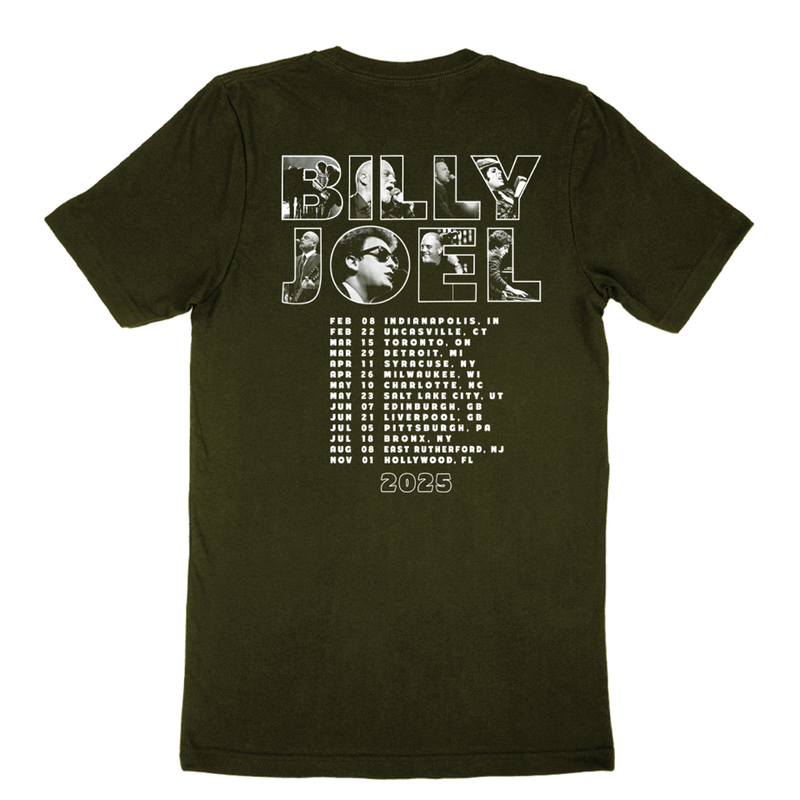 Billy Joel "In Concert Admat 2025 Itinerary" T-Shirt