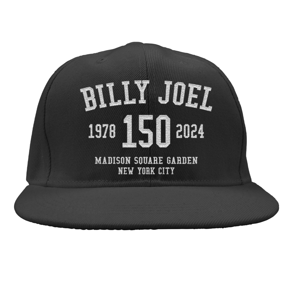 Billy Joel 150th MSG Black Flat Bill Hat