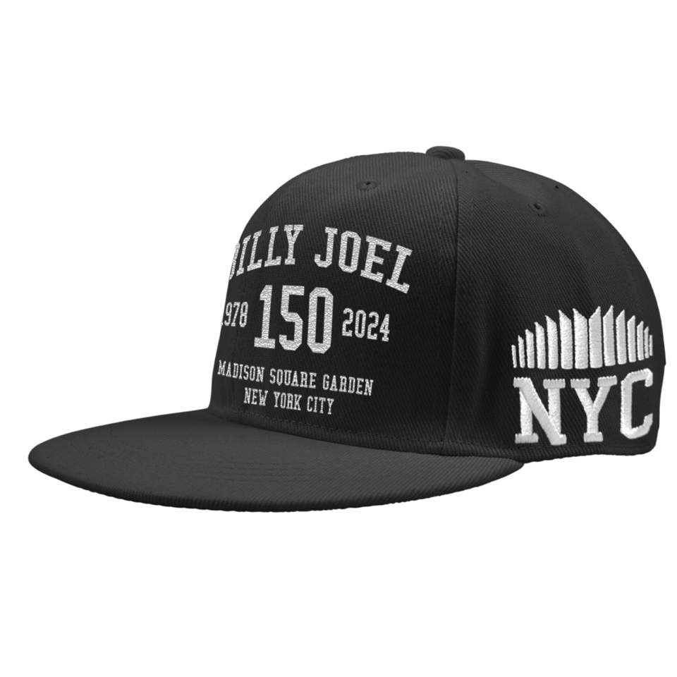 Billy Joel 150th MSG Black Flat Bill Hat