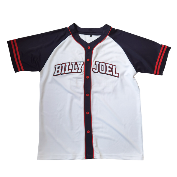 Billy Joel White Navy Red Baseball Jersey 2023 Stadium Tour