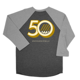 Billy Joel Black/Grey Raglan, 50 Years