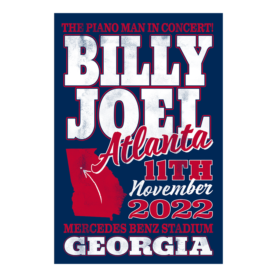 Billy Joel "11-11-22 Atlanta, GA Event" Poster