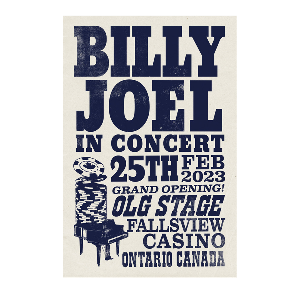 Billy Joel "2-25-23 Niagara Falls, ON Event" Poster
