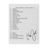 Billy Joel "11-23-24 Hollywood, FL Set List" Canvas - Online Exclusive