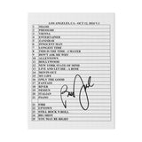 Billy Joel "10-12-24 Los Angeles Set List" Canvas - Online Exclusive