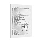 Billy Joel "10-25-24 San Antonio Set List" Canvas - Online Exclusive