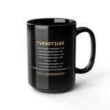 Turnstiles 50th Anniversary Black Mug