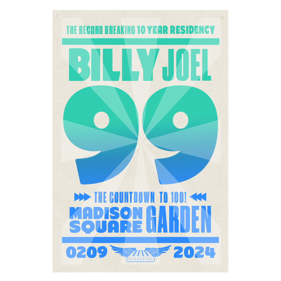 Billy Joel "2-9-24  MSG New York Event" Poster