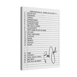 Billy Joel "2-8-25 Indianapolis, IN Set List" Canvas - Online Exclusive