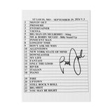 Billy Joel "9-29-24 St. Louis Set List" Canvas - Online Exclusive