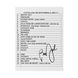 Billy Joel "9-13-24 Cleveland Set List" Matte Canvas - Online Exclusive