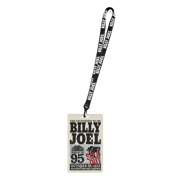 Billy Joel "102023 MSG Event" Collectible Laminate & Lanyard Only