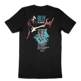 Billy Joel "In Concert Guitar 2025 Itinerary" T-Shirt