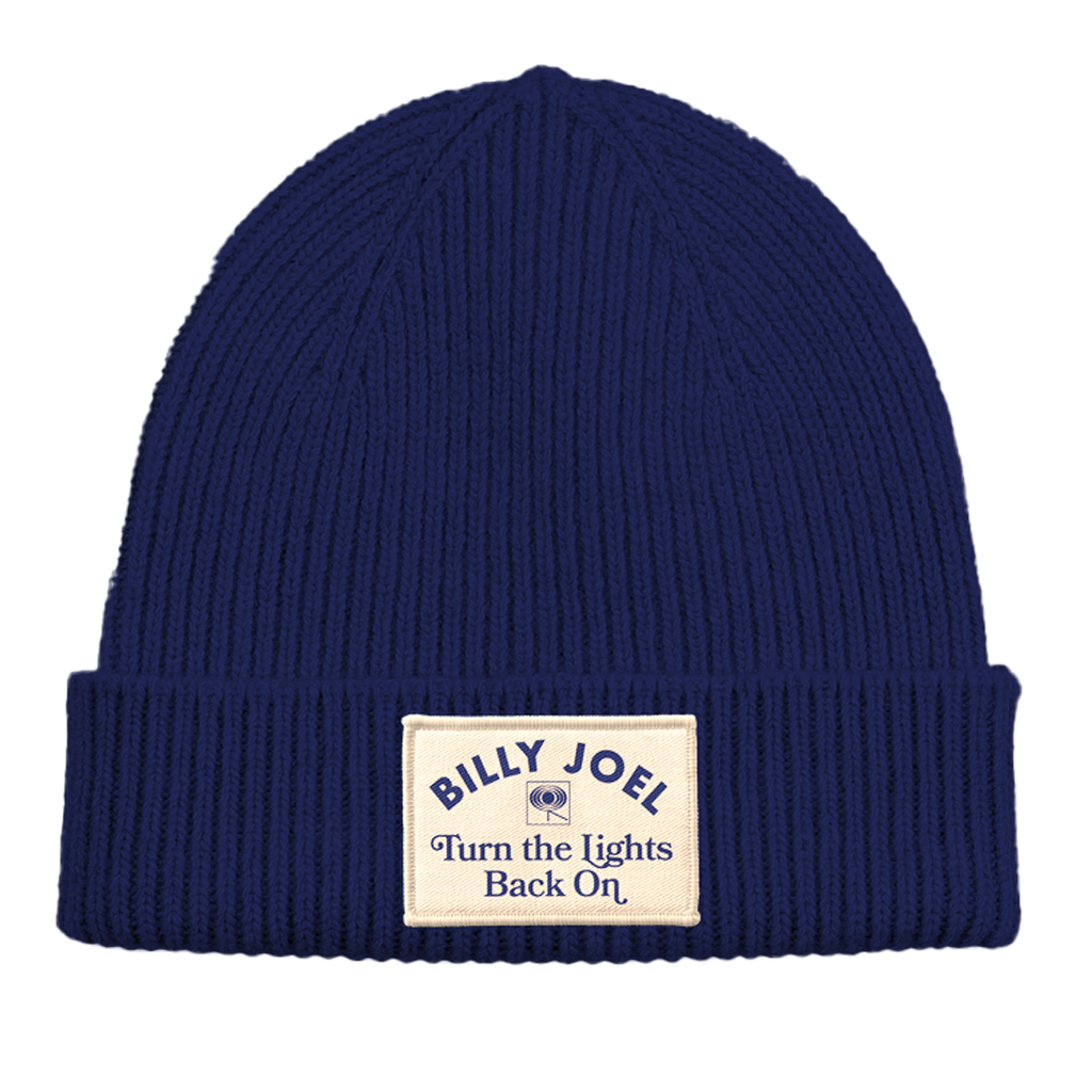 NEW Billy Joel "Turn The Lights Back On" Navy Patch Beanie