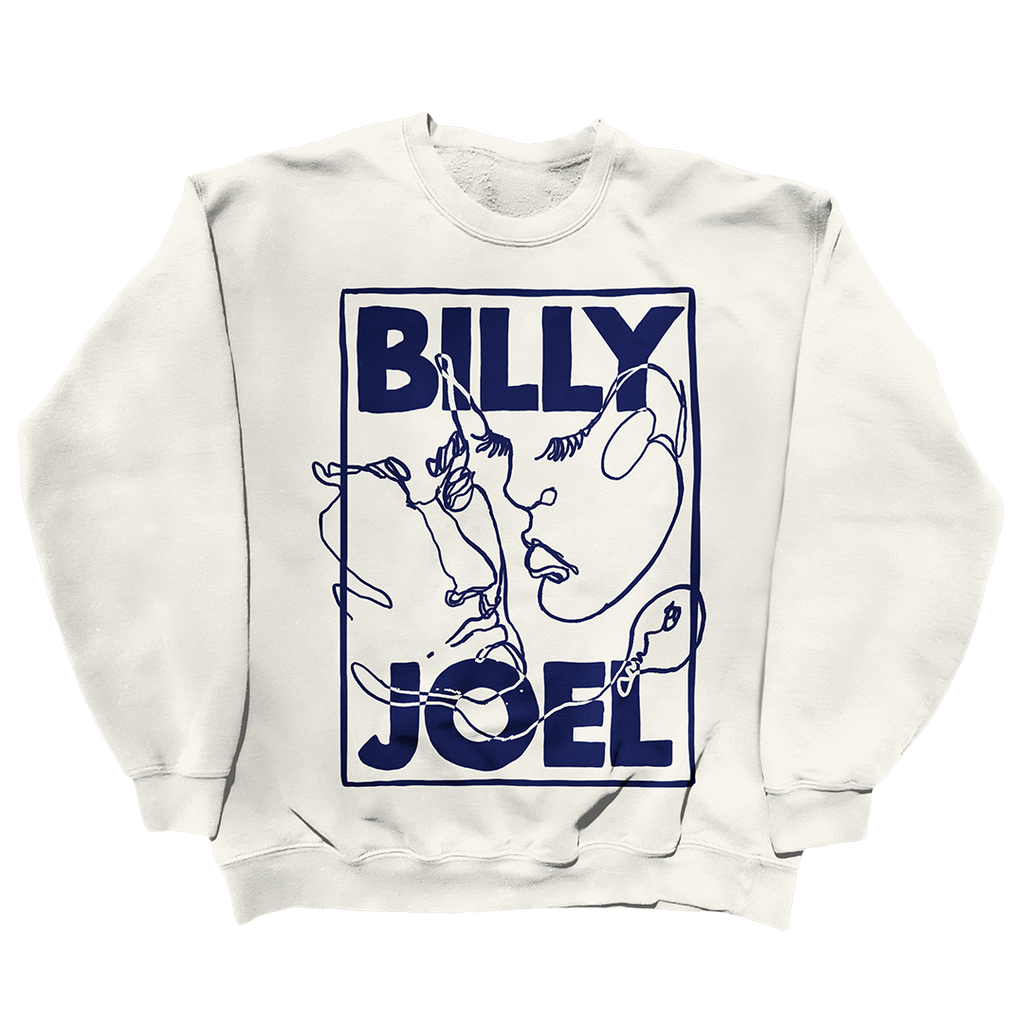 NEW Billy Joel "Turn The Lights Back On Face" Cream Crewneck- Online Exclusive