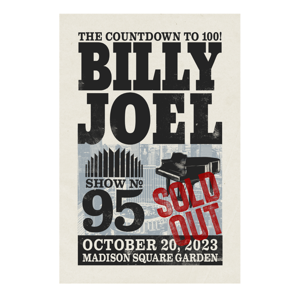 Billy Joel "10-20-23 New York, NY MSG Event" Poster