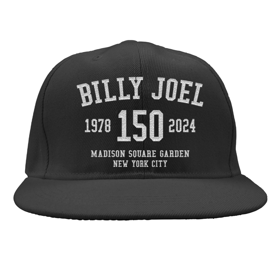 NEW Billy Joel 150th MSG Black Flat Bill Hat