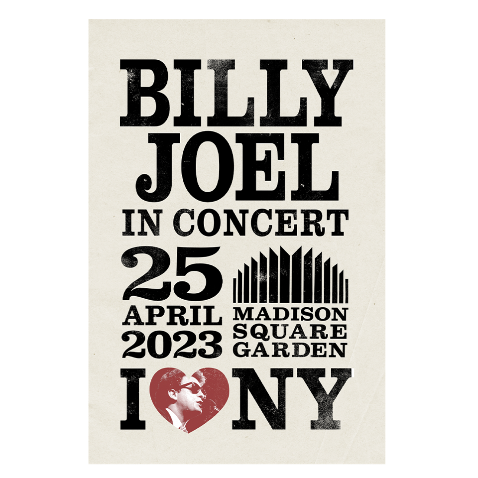 Billy Joel "4-25-23 New York, NY MSG Event" Poster