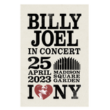 Billy Joel "4-25-23 New York, NY MSG Event" Poster