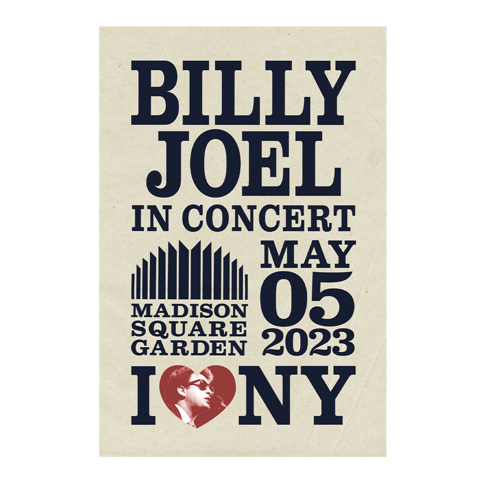 Billy Joel "5-5-23 New York, NY MSG Event" Poster