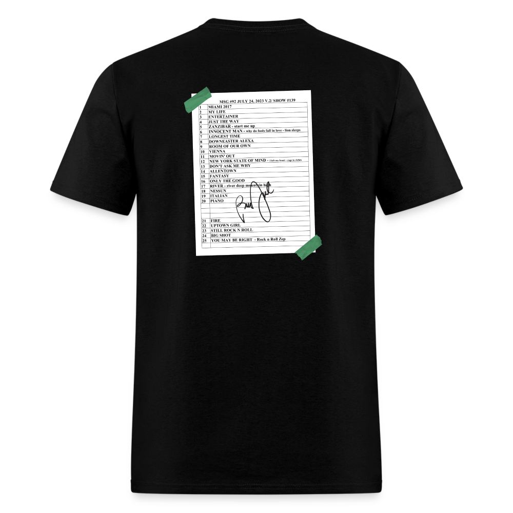 Billy Joel "7-24-23 MSG Set List" Black T-Shirt - black