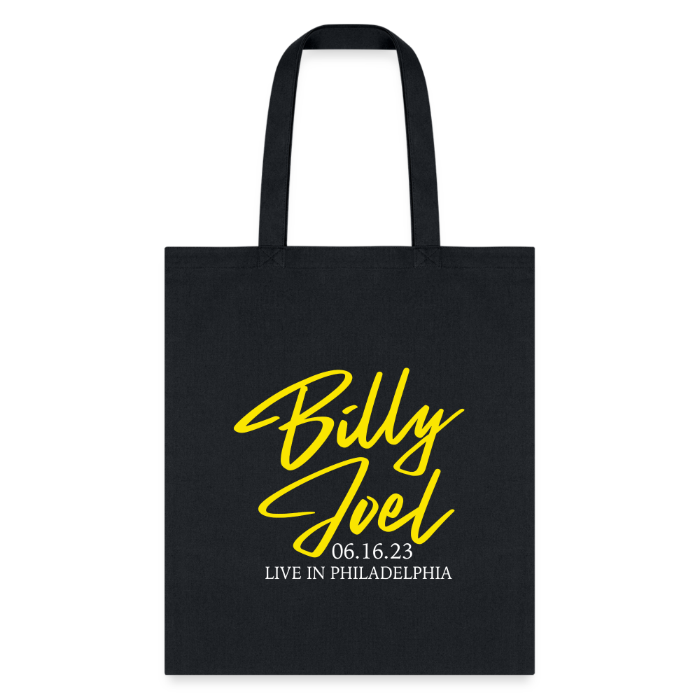 Billy Joel "6-16-23 Philadelphia Set List" Black Tote Bag Online Exclusive - black