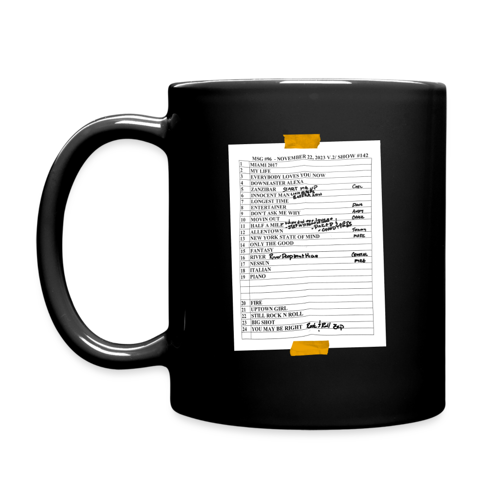 Billy Joel "11-22-23 MSG Set List" Black Mug Online Exclusive - black