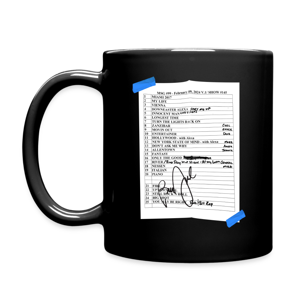 Billy Joel "2-9-24 MSG Set List" Black Mug Online Exclusive - black