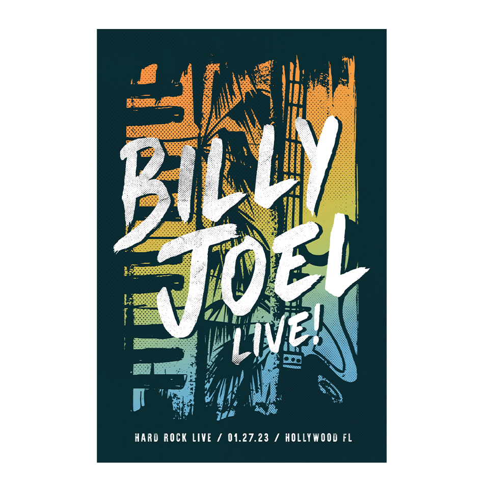 Billy Joel "1-27-23 Hollywood, FL Event" Poster
