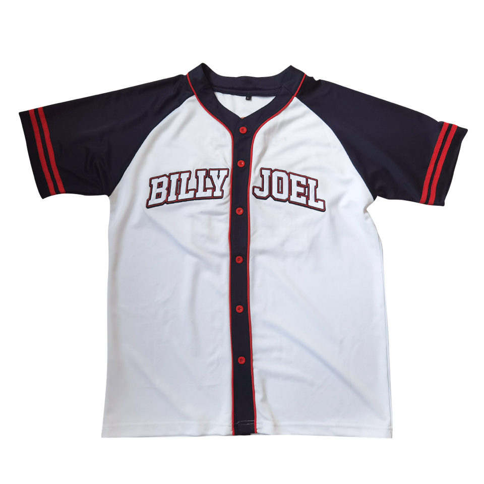 Billy Joel White/Navy/Red Baseball Jersey-2023 Stadium Tour – Billy Joel  Online Store