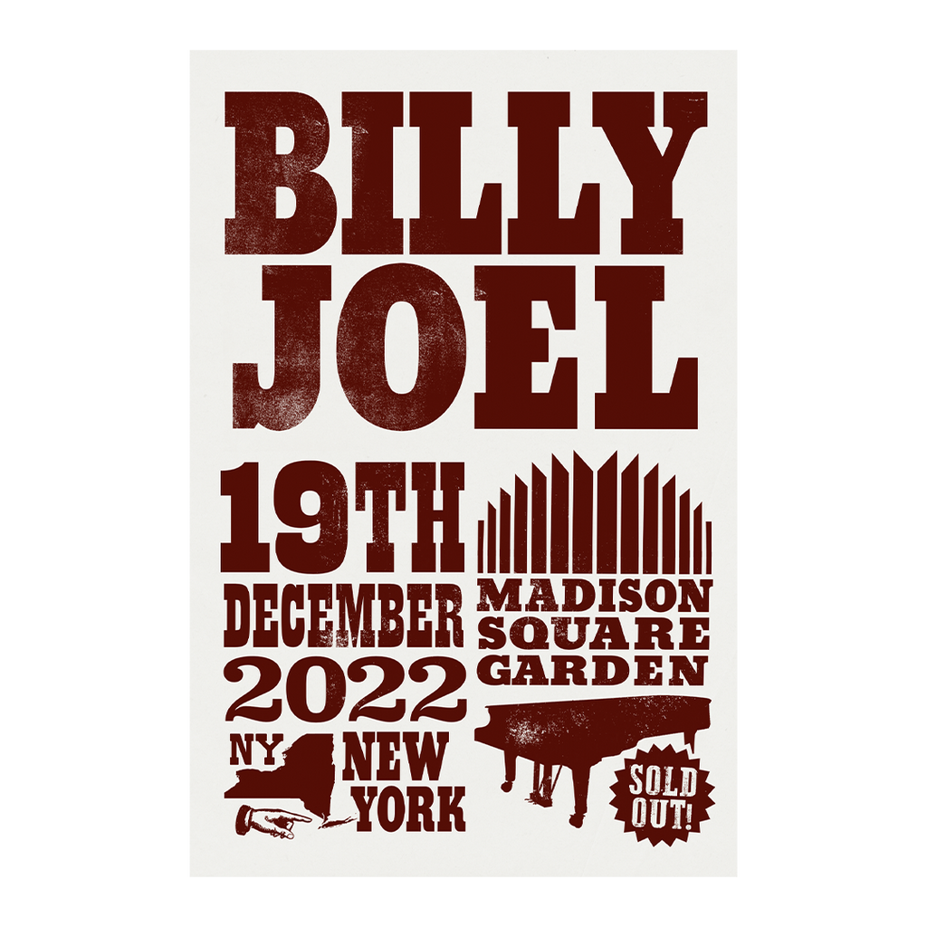 Billy Joel "MSG 12-19-22 Cancelled Event" Poster