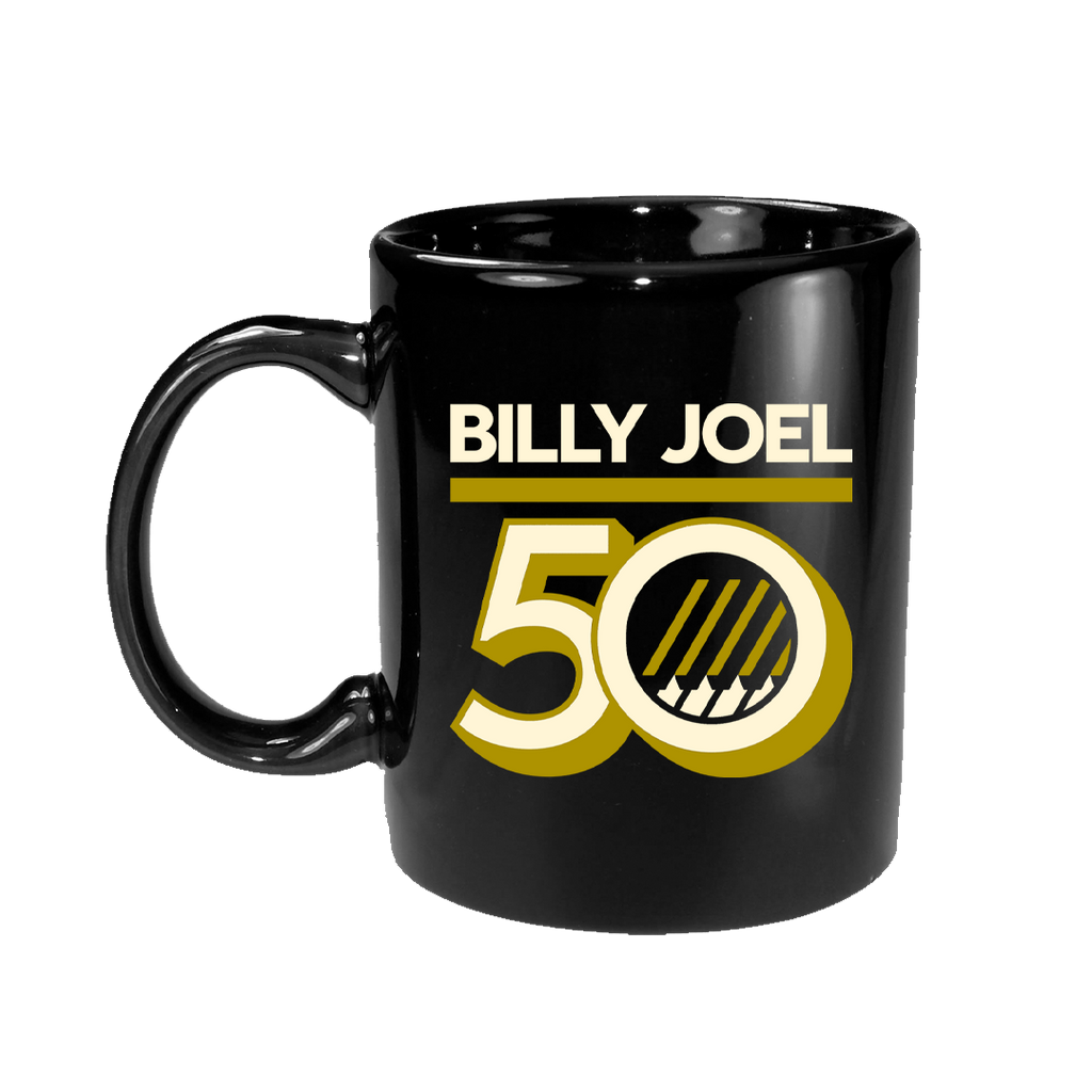 Billy Joel Black Mug, 50 Years